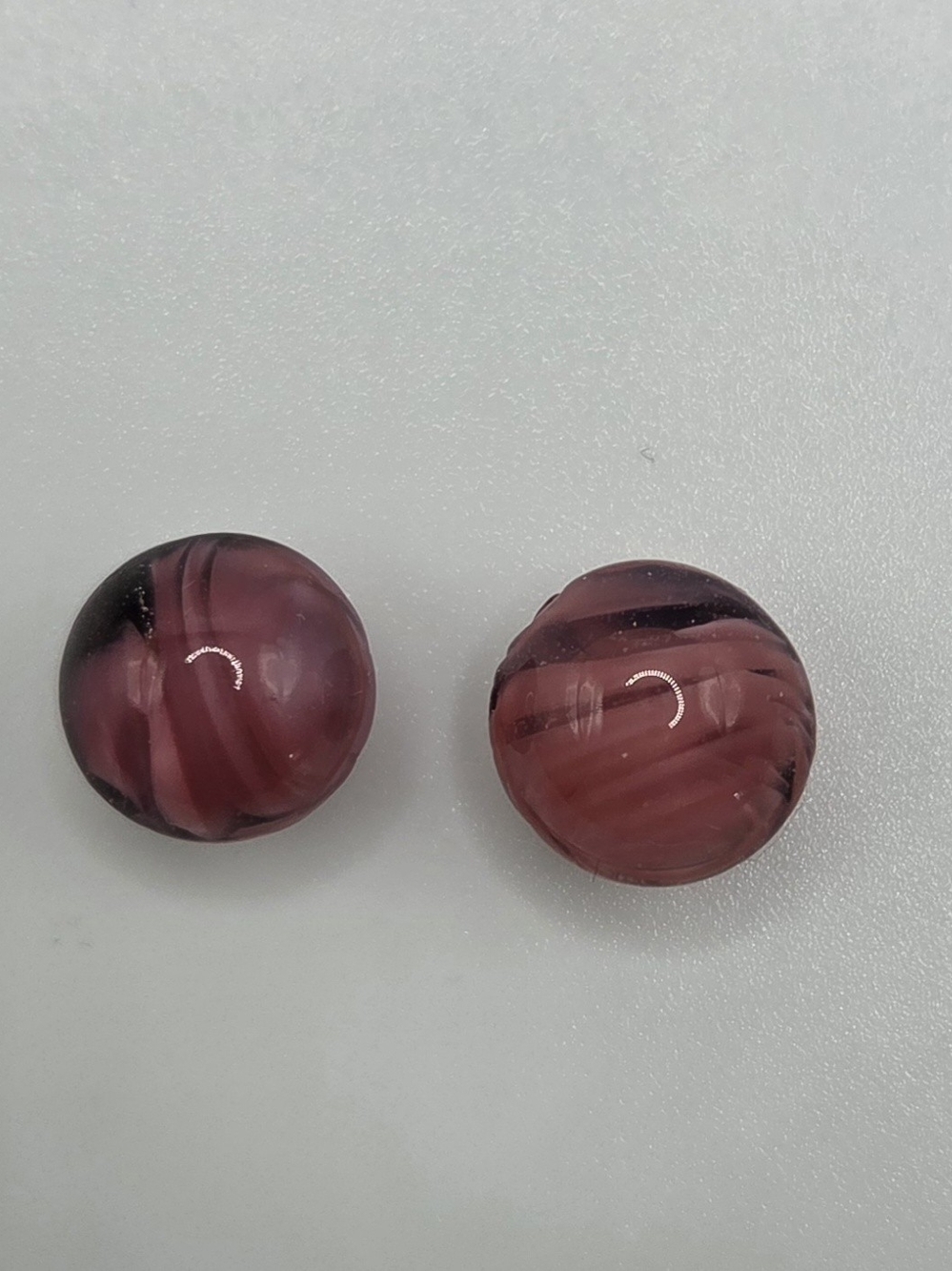 Kameleon Pair Of Murano Glass Pink Swirl Pops